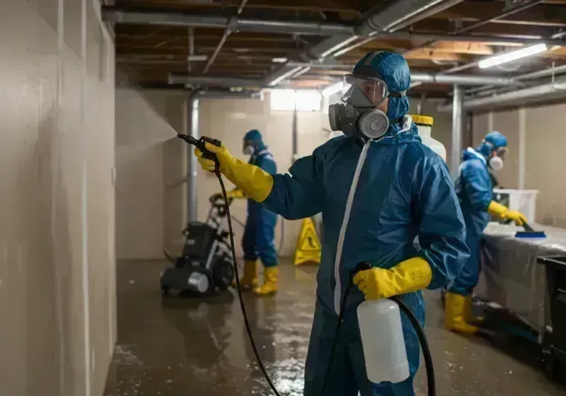 Basement Sanitization and Antimicrobial Treatment process in Whitmore Lake, MI