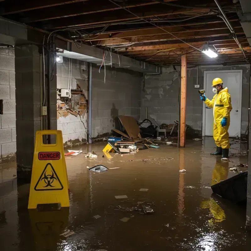 Flooded Basement Electrical Hazard in Whitmore Lake, MI Property